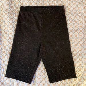 Black & Rose Gold Biker Shorts